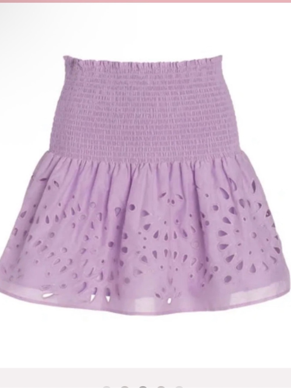 Thakoon Lavender Eyelet Tiered Skirt